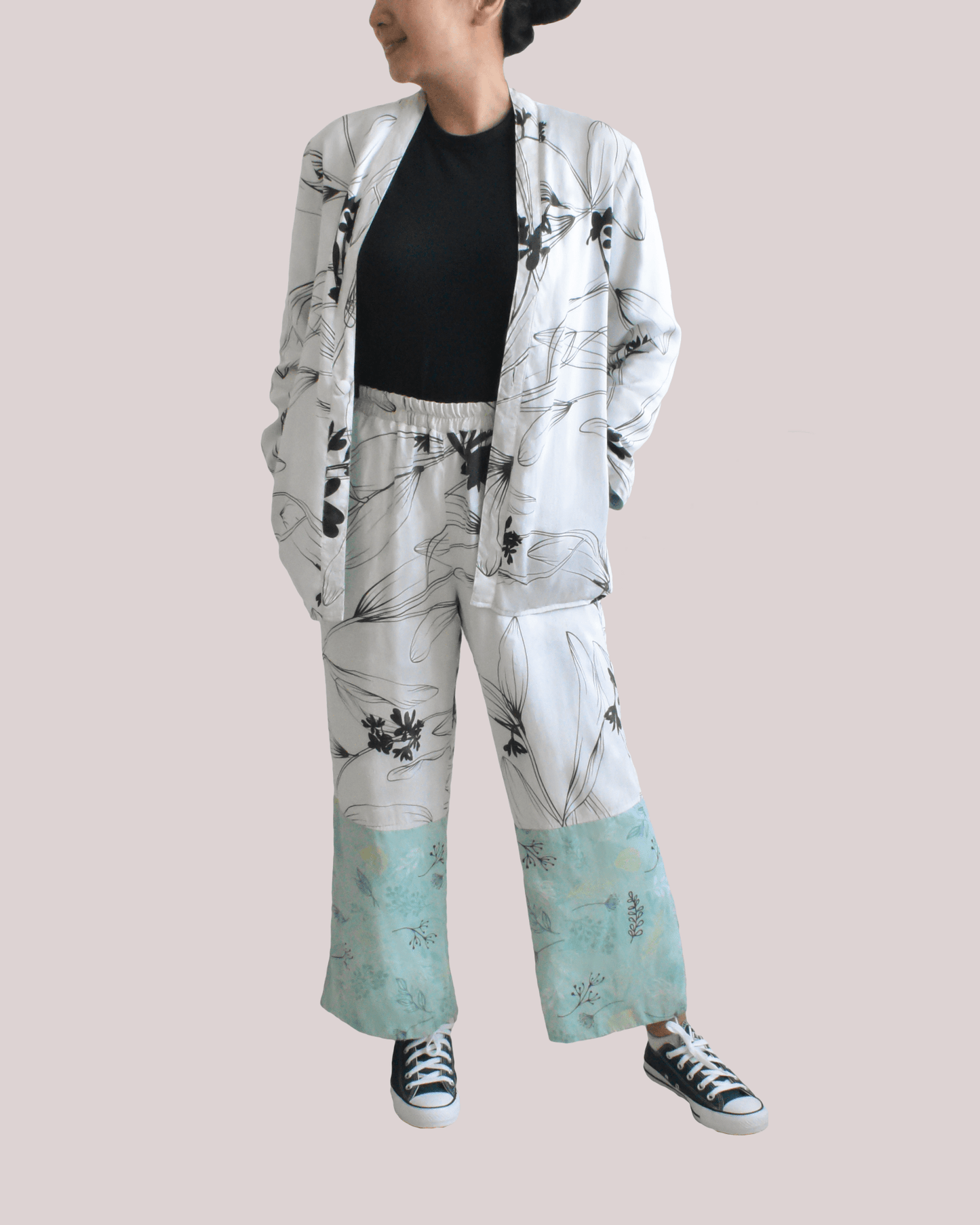 Two-side Couture Kimono Pants - Anyatwo