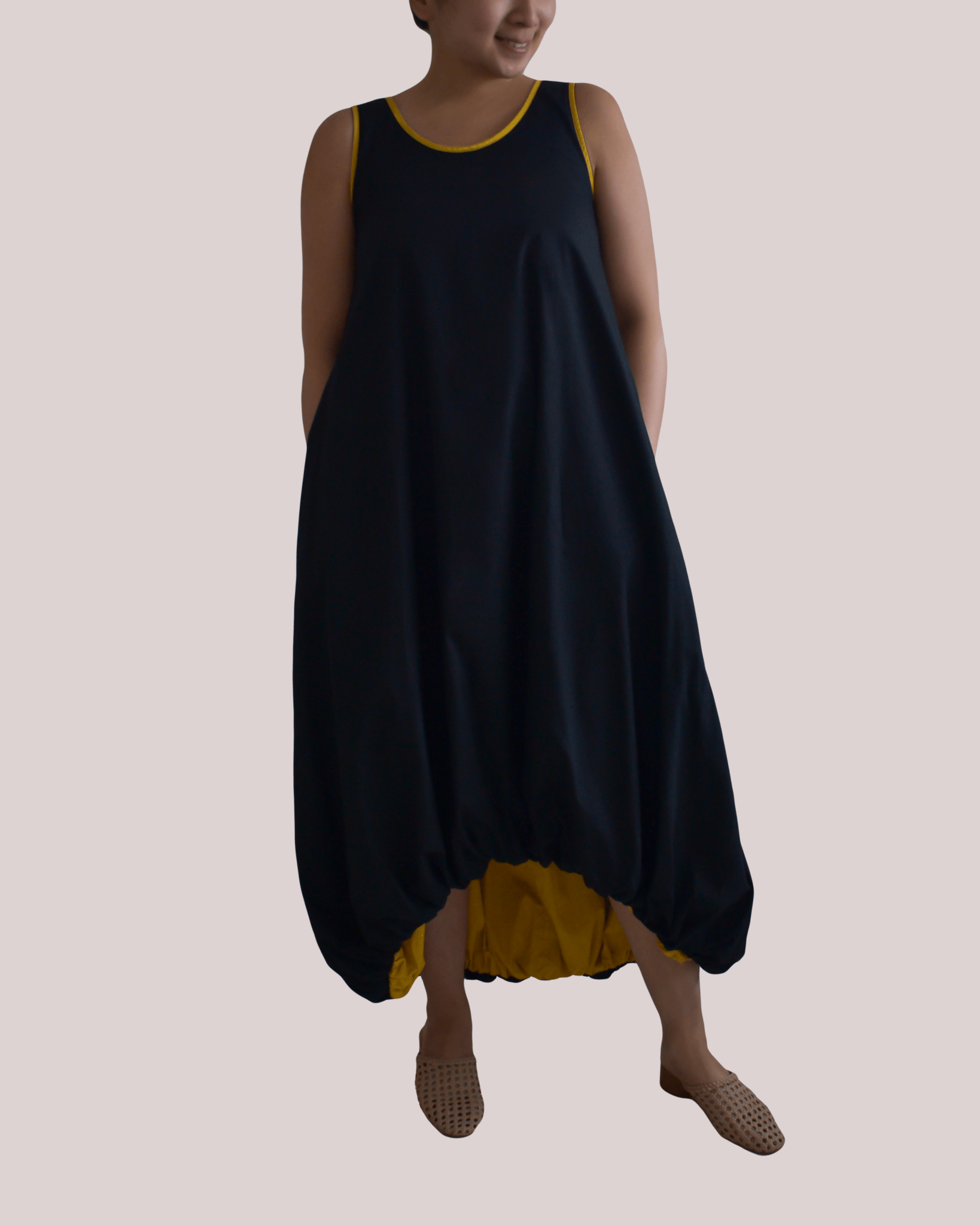 Two-Side Couture Sleeveless reversible dress - Anyatwo